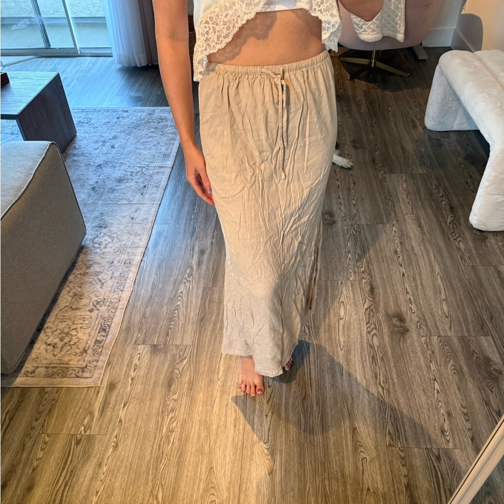 Tan Maxi Skirt